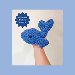 Mini Whale No Sew Crochet Pattern | Mini Wally the Whale