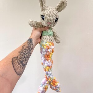READY TO SHIP- Bunny mermaid doll, bunny, crochet bunny, toy, gift, bunny plushie