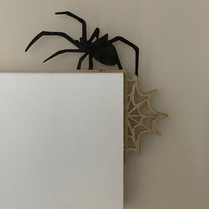 Spooky Spider Web Mahogany Door Corner, Halloween Decor