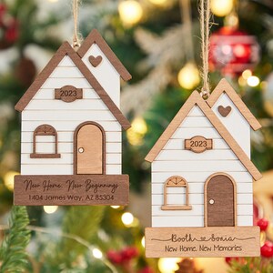 Custom First Home Christmas Ornament,Personalized New Home Ornament,1st Christmas in Our New House,Family Christmas Gift,House Warming Gift