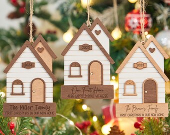 Our First Home Christmas Ornament,Custom New House Ornament,Personalized New Home Christmas Ornament,Real Estate Agent Gift,Christmas Gift