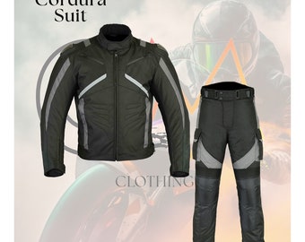 2 Pieces Handmade Motorcycle Suit, Motorcycle Jacket, Cordura Jacket, Custom Pants, Motorcycle Pants