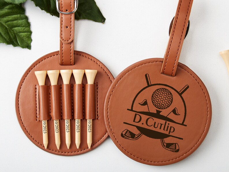 Leather Golf Bag Tag Personalized Golf Gifts for Men or Etsy