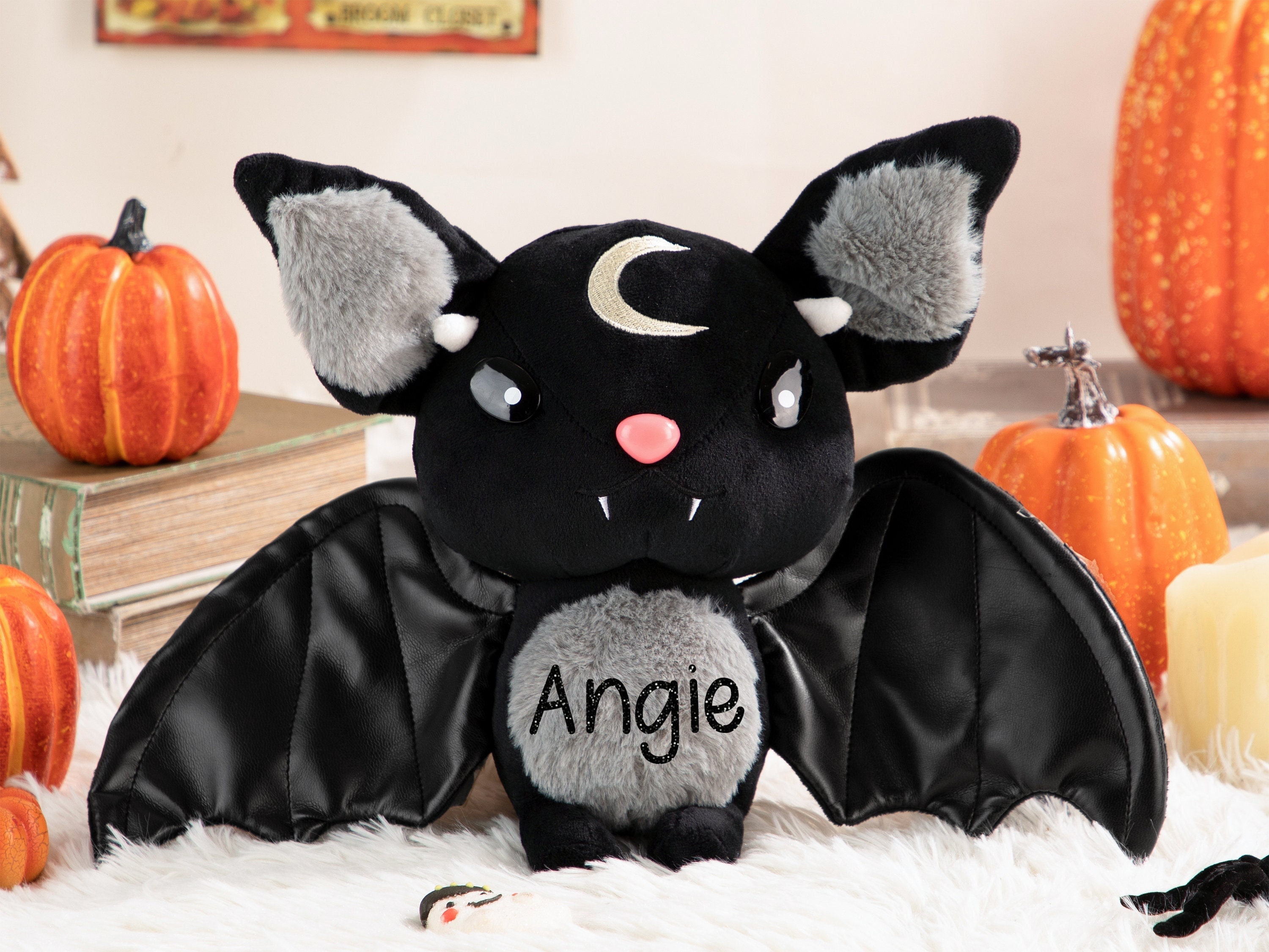 Personalized Bat Plush Bat Lovey Blanket Bat Nursery Decor Etsy