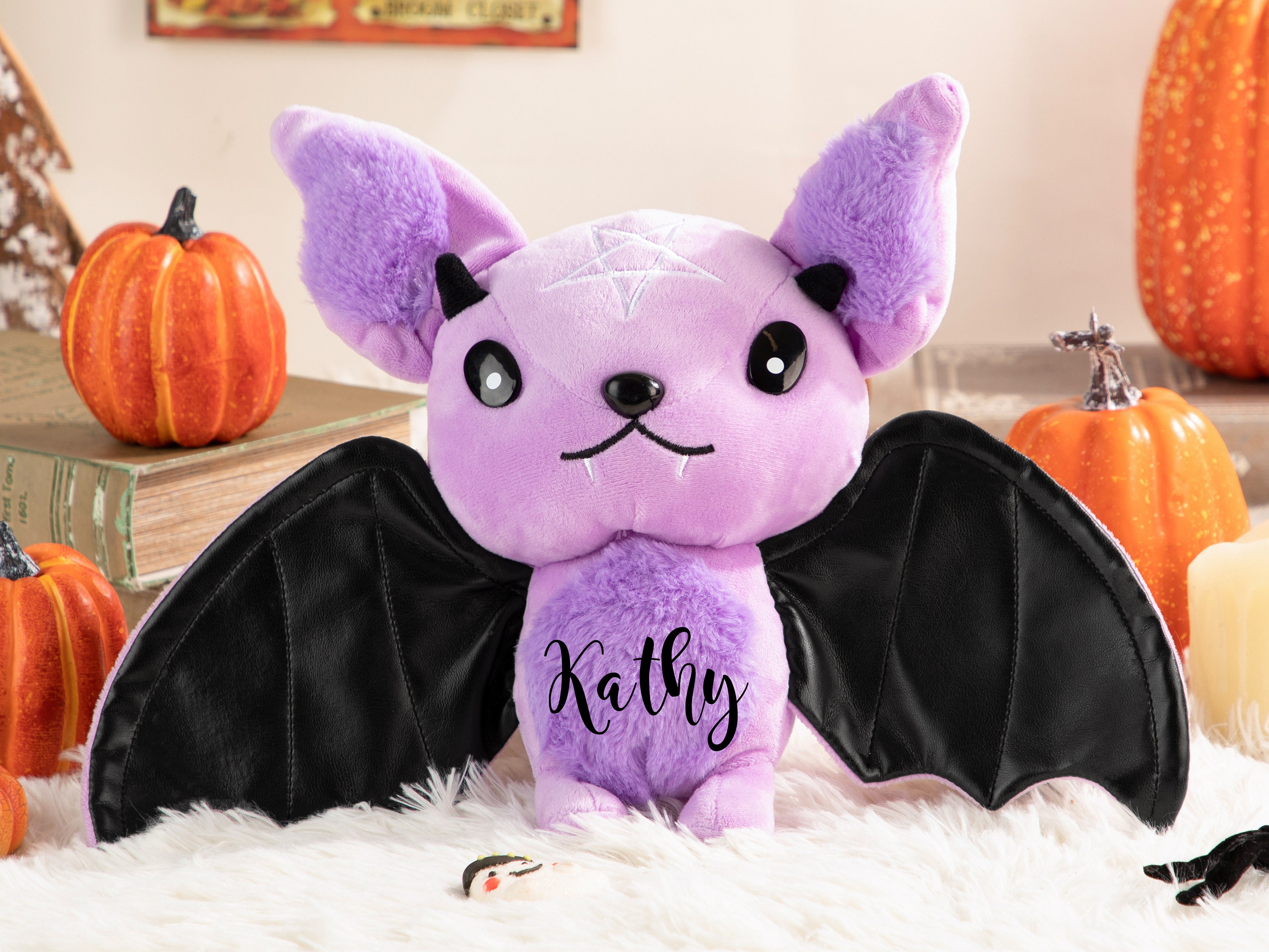 Personalized Bat Plush Bat Lovey Blanket Bat Nursery Decor Etsy
