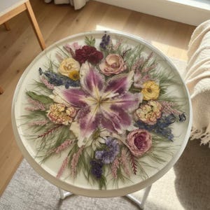 Custom Resin Floral Table Reservation, Memorial Bouquet Preservation, Flower Art Accent Piece,  Wedding Gift, Deposit