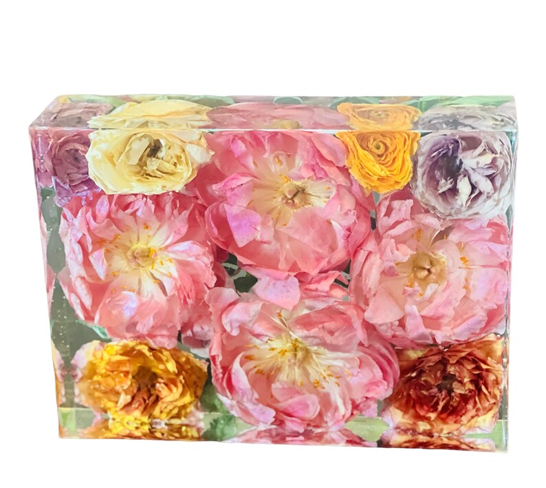 Custom Flower Preservation Resin Block Floral Preservation Etsy