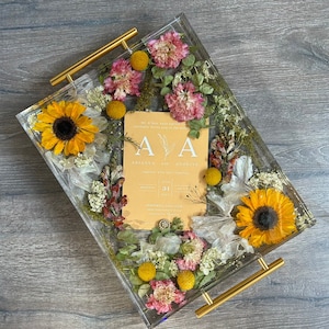 Wedding Bouquet Memorial Tray, Floral Preservation Resin, Custom Keepsake, Flower Preservation Gift
