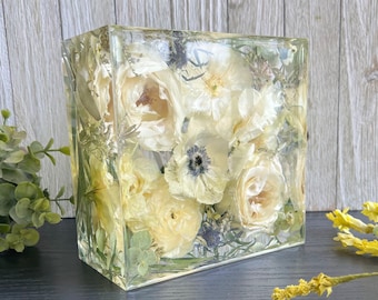 Custom Flower Preservation, Resin Block, Floral preservation, Funeral Arrangement, Memorial Flowers, Gift, Deposit