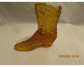 コレクターズアイテム フェントン デイジーボタン アンバーガラス