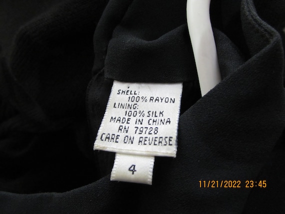 Vintage Bob Mackie Boutique dress size 4 black se… - image 6