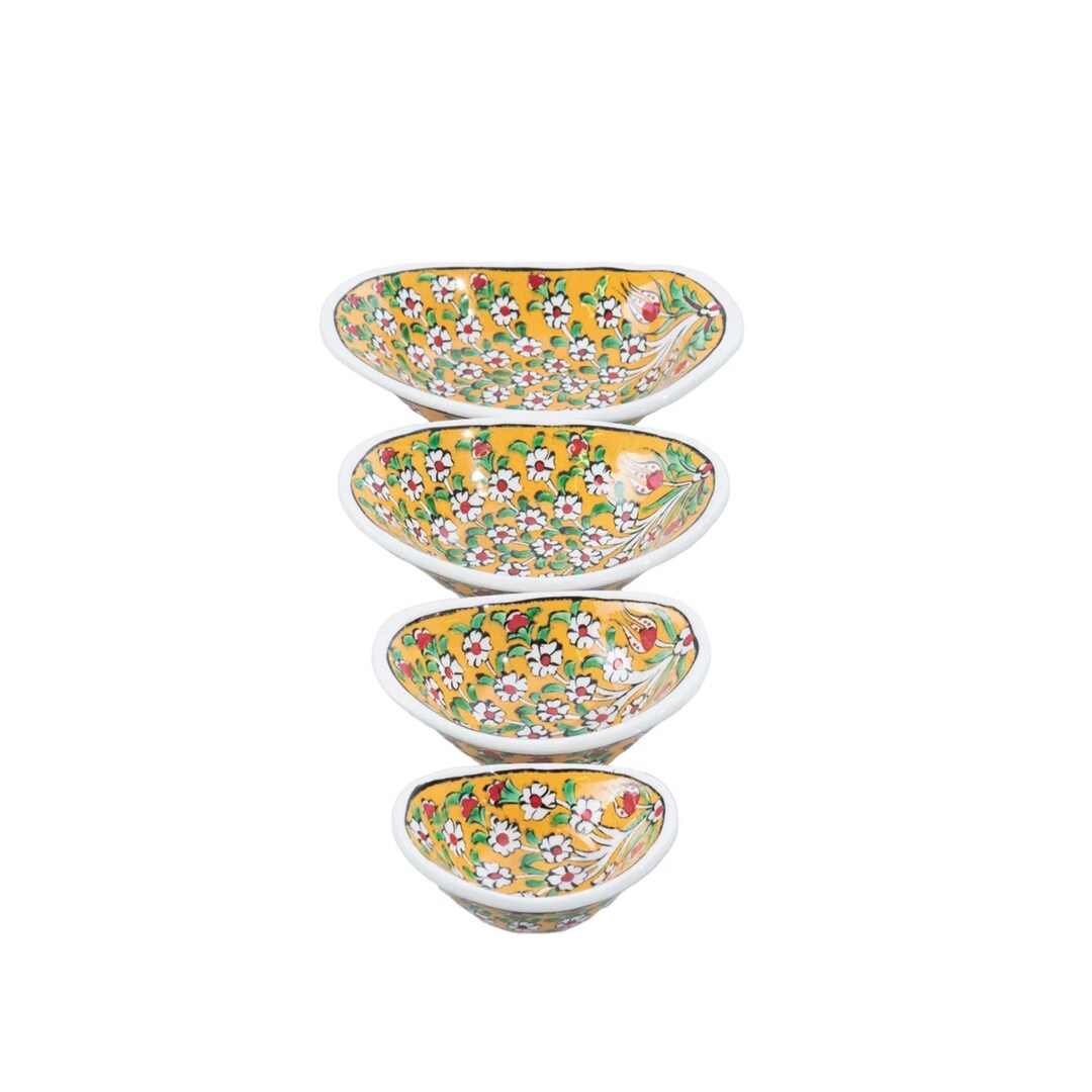 4x Handmade Ceramic Serving Tapas Snack Bowl Set,home Decoration for ...