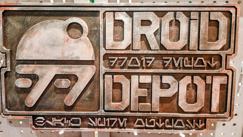 Extra Large Droid Depot Inspired 3D Printed Sign Disneyland Disney ...