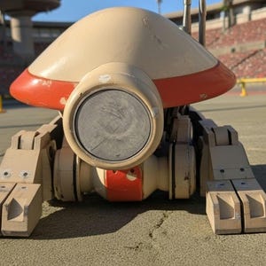 Op Star Wars geïnspireerde op ware grootte op maat gemaakte samengevouwen gevouwen pit droid 3D-geprint