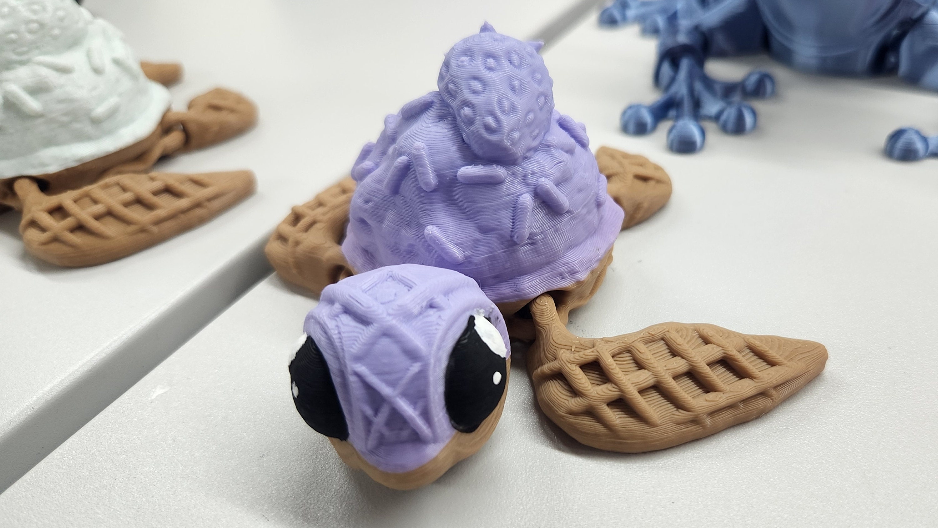 3D Printed Flexi Dessurtle Flexible Dessert Turtle - Etsy