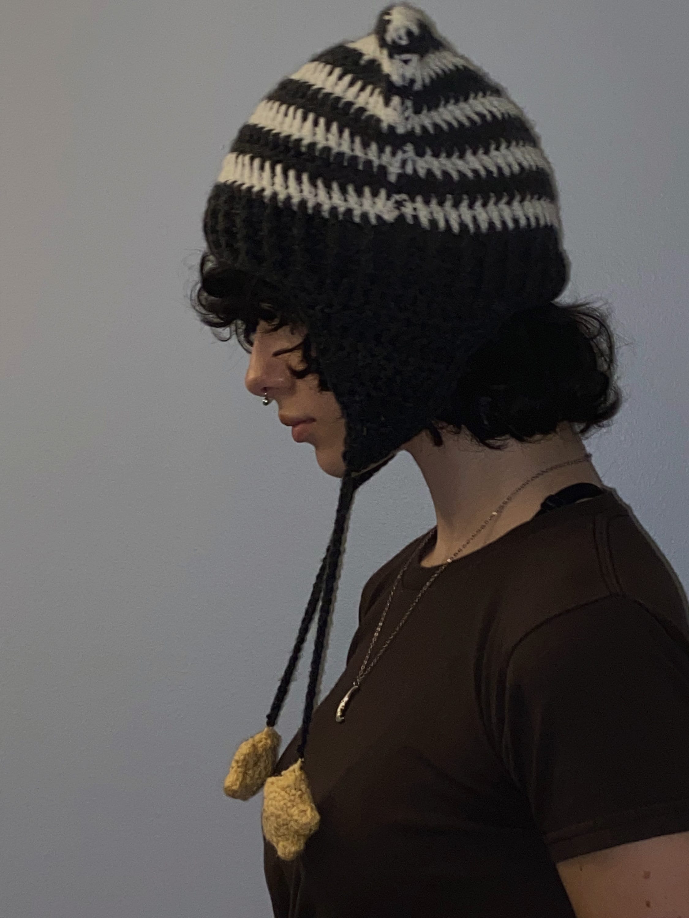 PATTERN Crochet Ear Flap Cat Hat With Stars Etsy