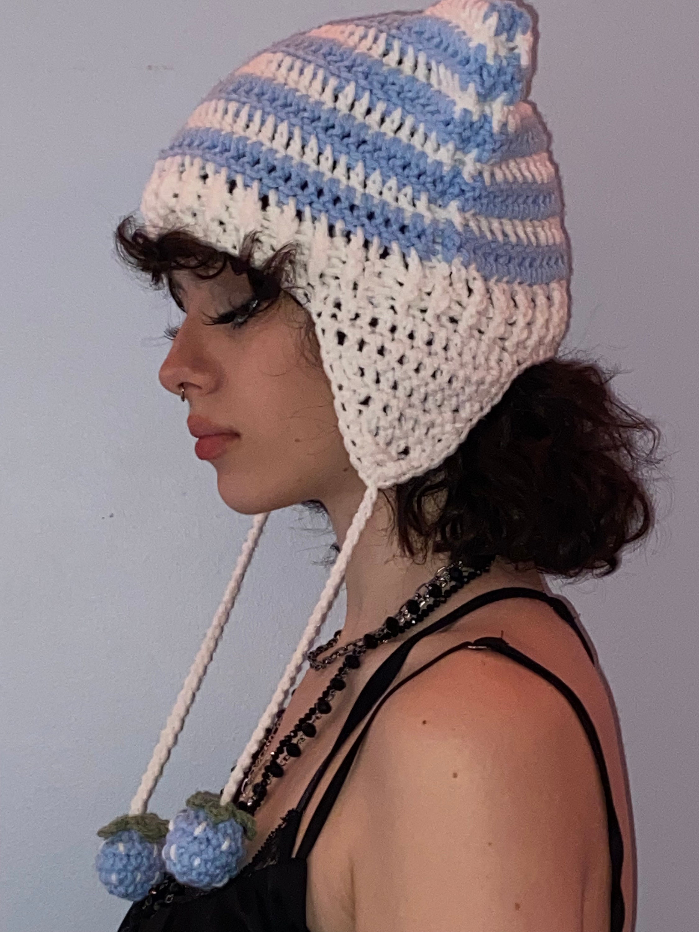 PATTERN Crochet Ear Flap Star Hat 