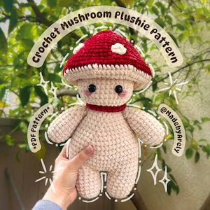 Crochet Mushroom Plushie PDF PATTERN | Amigurumi Crochet, Plushie Pattern, Cute Plushie, Crochet Pattern