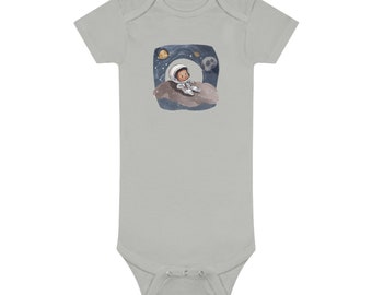 bebe astronauta! pequeño explorador espacial lindo traje unisex bebé onesie - Obra de arte original