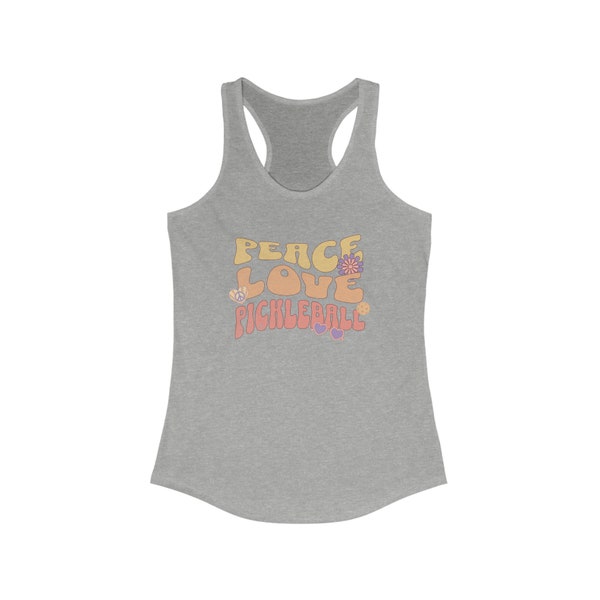 Peace Love PIckleball tank top, pickleball shirt, pickleball gift, pickleball womens, pickleball tank