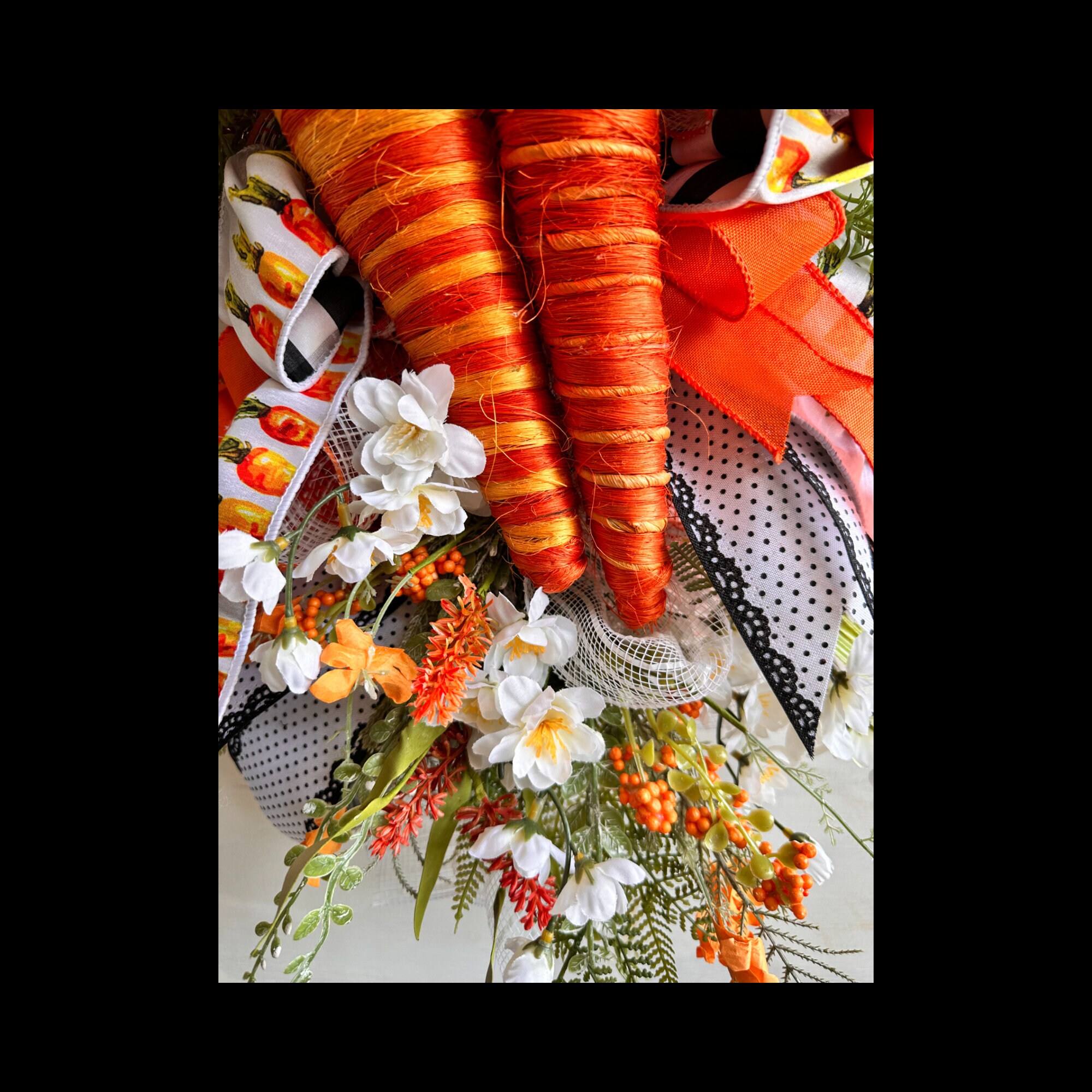 Easter Carrots Front Door Swag, Farmhouse Easter Home Decor, Easter