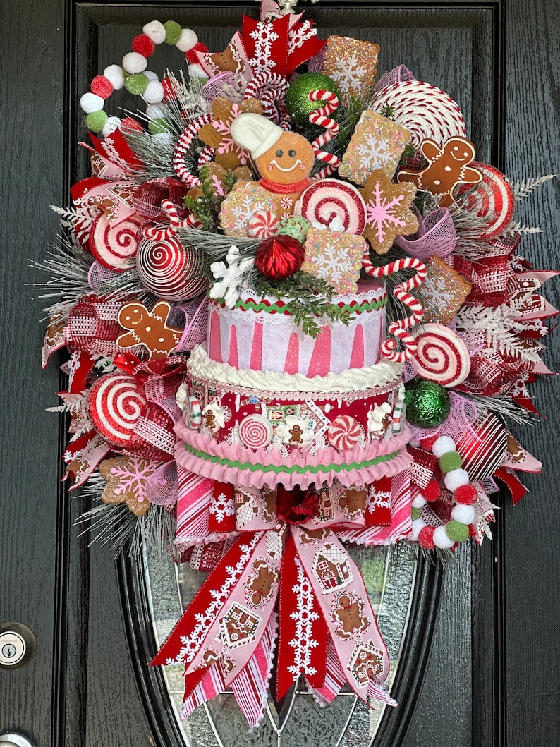 Christmas Gingerbread Wreath for Holiday Home Decor Etsy UK