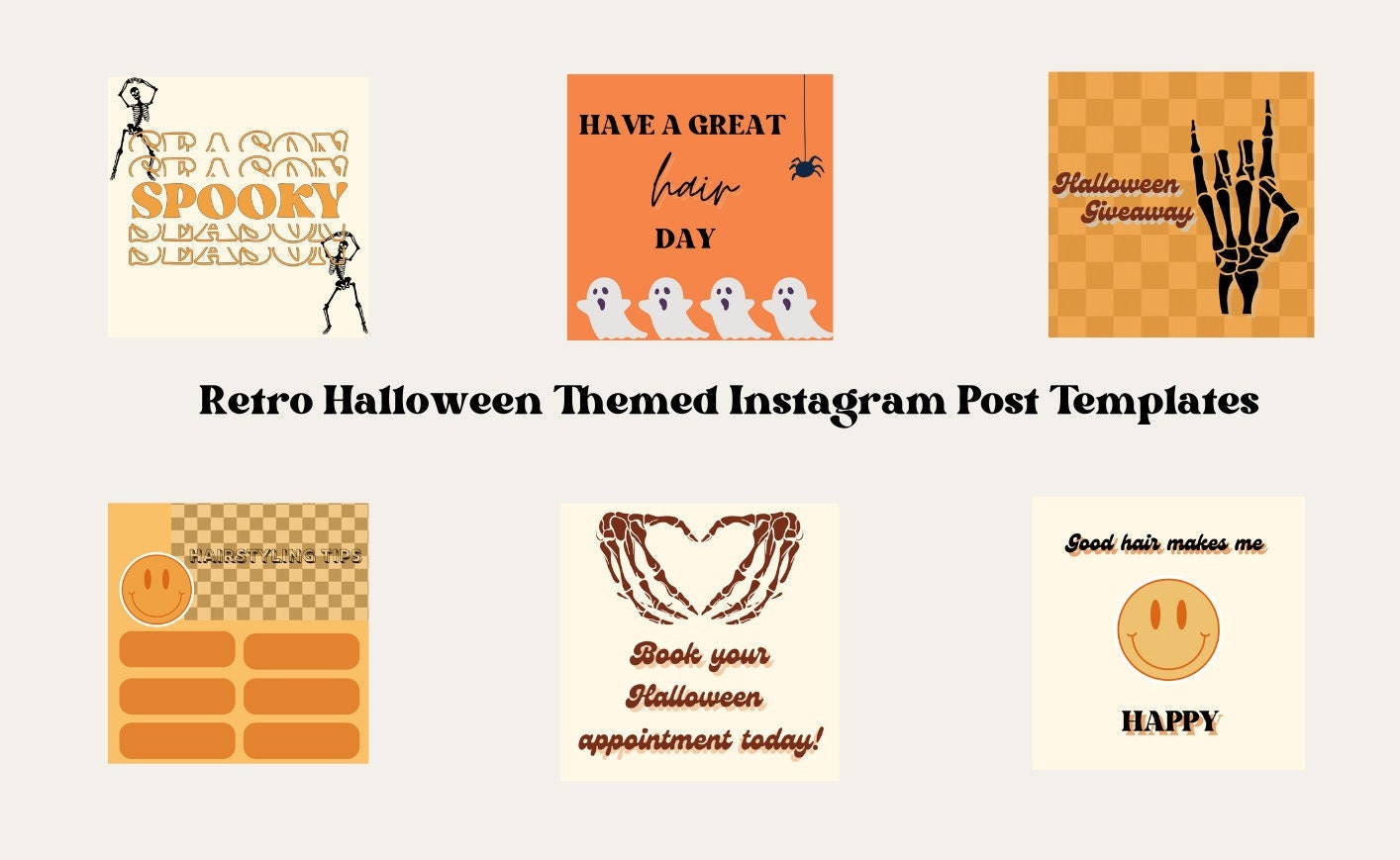 Page 6 - Free customizable Halloween Instagram post templates