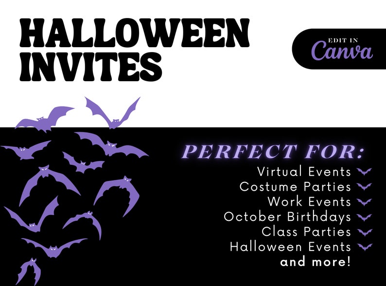 Custom Halloween Party Invitations Printable Party Invite Etsy