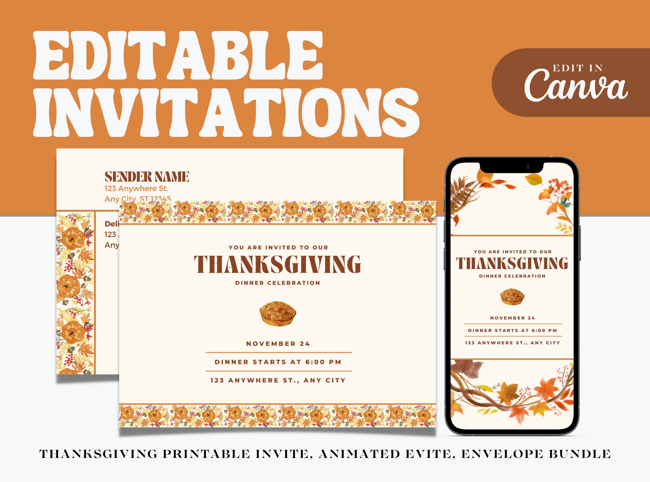 Printable Thanksgiving Invites