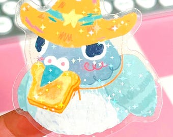 Vinylsticker cowboyduif glitter | Kindle-e-readersticker