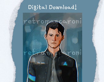 Printable Connor RK800 Detroit: Become Human Digital Art Download - up to A4