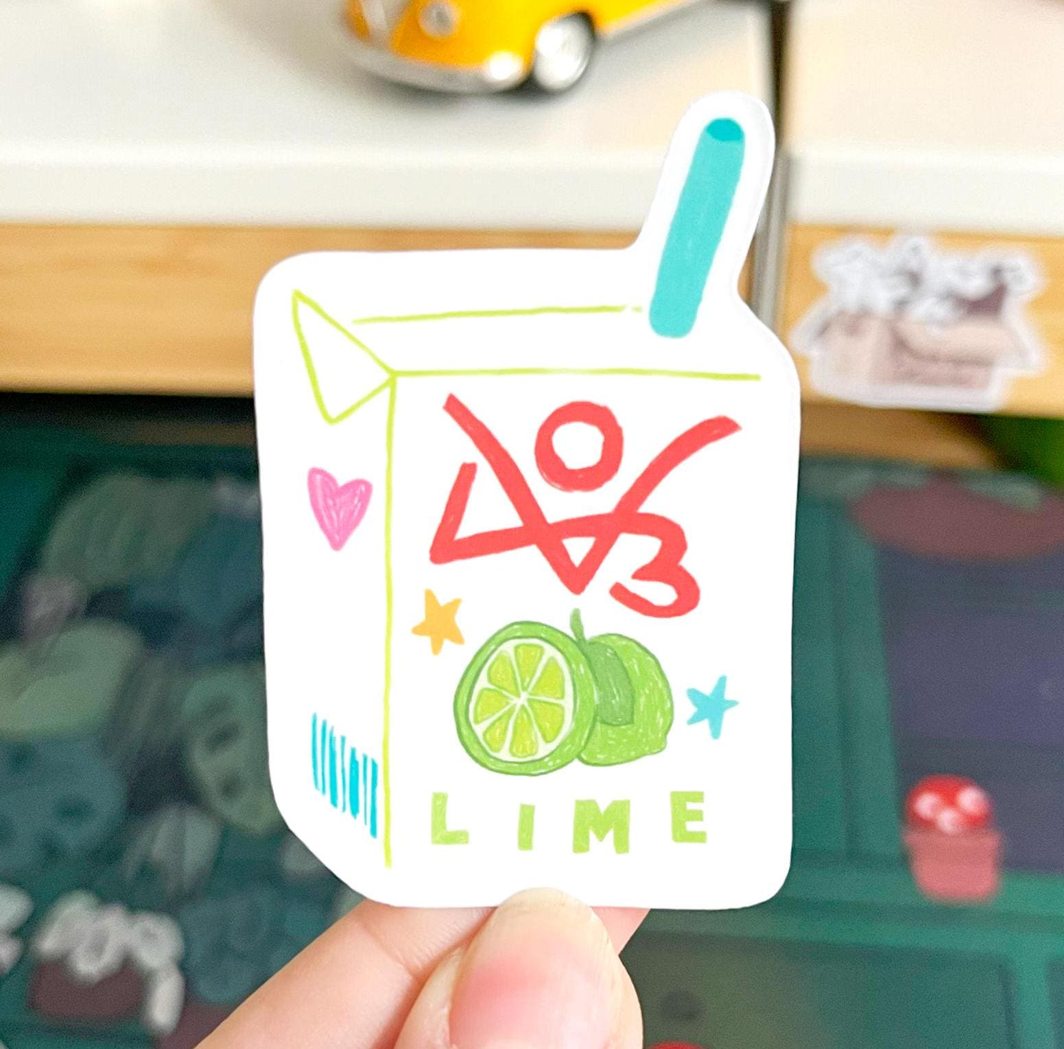 AO3 ファンフィクション愛好家 レモン\u0026ライム ステッカー | マットクリア ジュースボックス ビニール ステッカー | ノートパソコン  ウォーターボトル ステッカー - Etsy 日本, image size:1551x1529