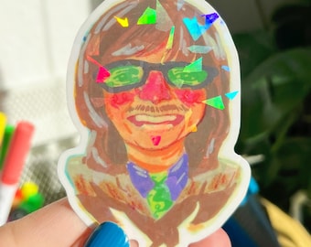 Djo Handpainted Sticker | Holographic Vinyl Decal