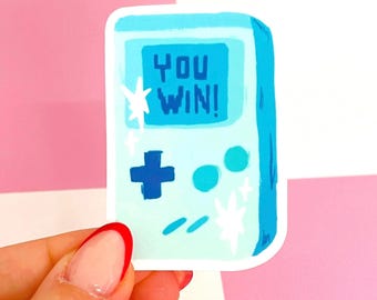 Retro Handheld Console Sticker | Clear Matte Vinyl Waterproof Sticker