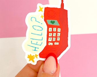 Retro Phone Matte Sticker | Waterproof Vinyl Decal