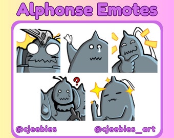 Funny Alphonse Elric Emote Pack | Twitch, Discord Emote Pack (5)