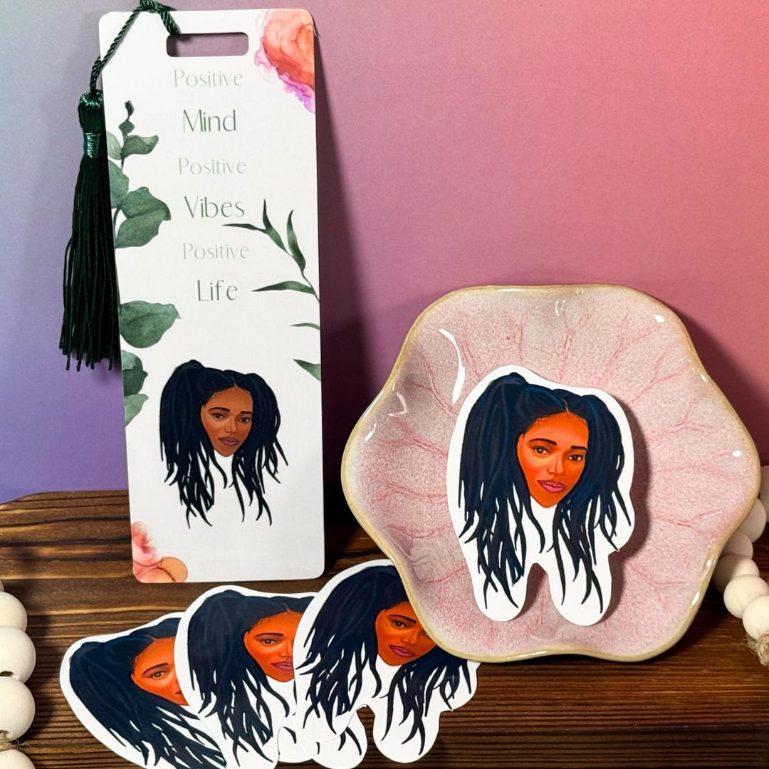 Motivational Bookmark and Sticker Set That Encourage Positive Vibe and ...