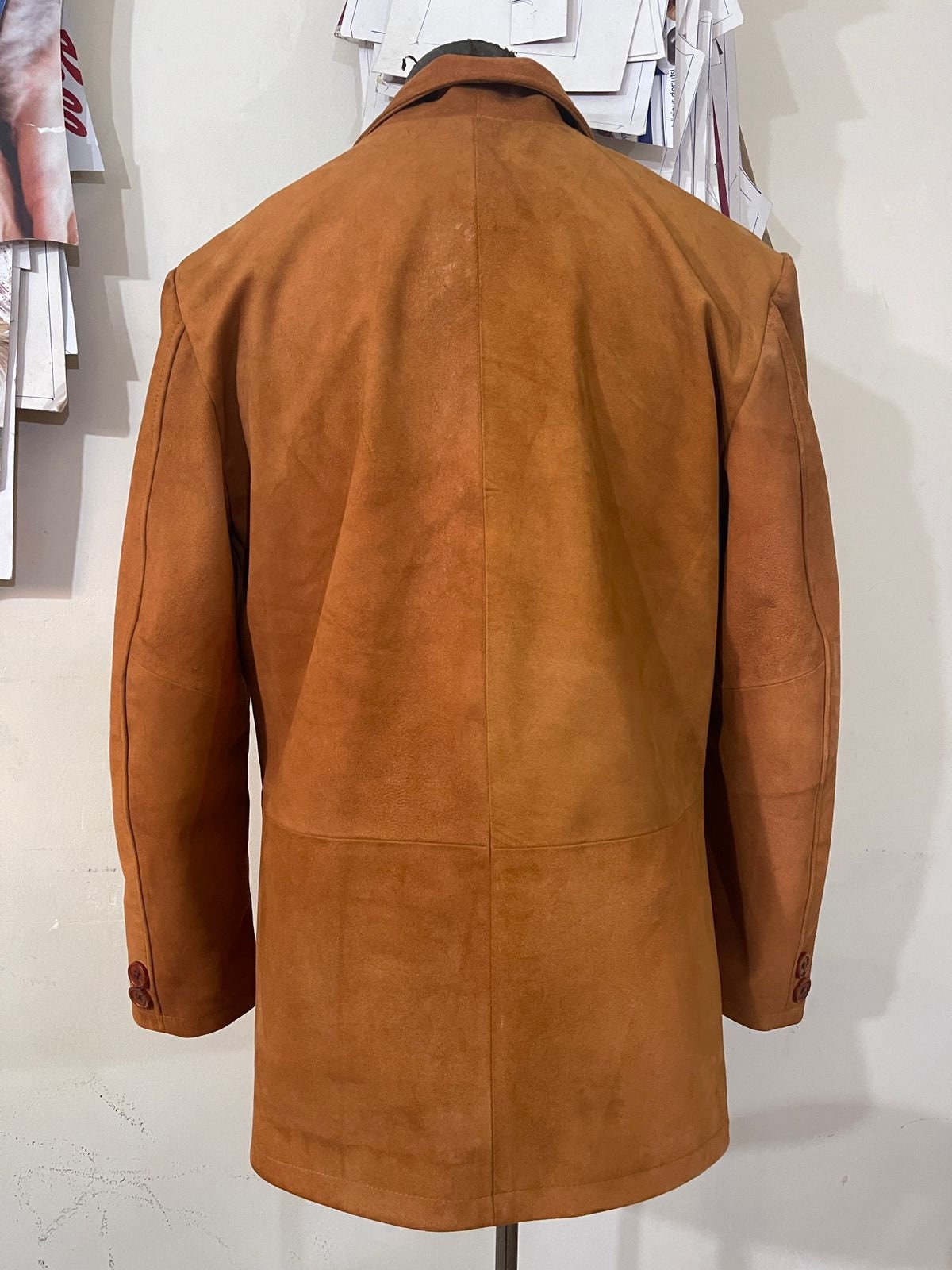 Porte chéquier classique en cuir fauve - 9129