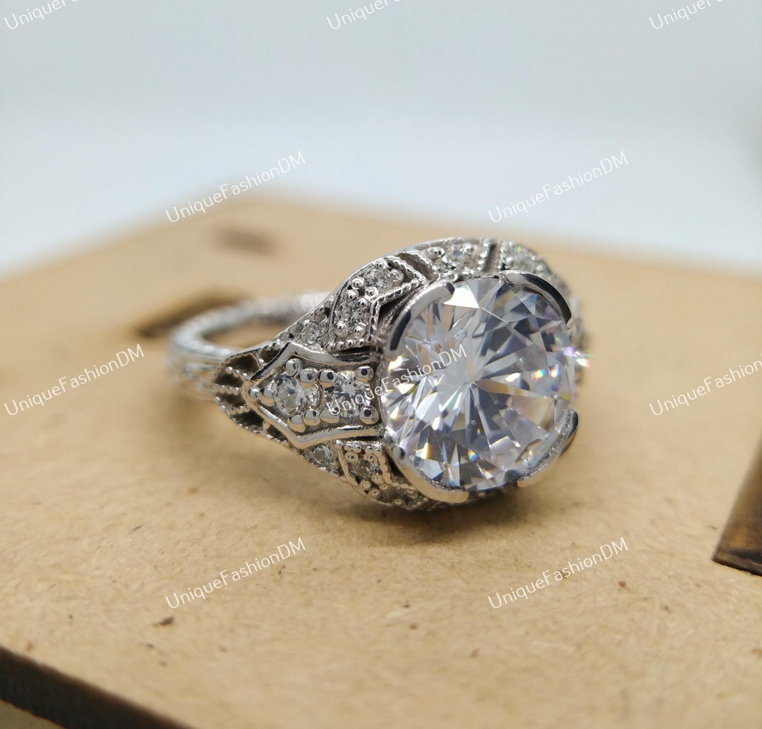 Anello di fidanzamento in argento Argentium 935 con rubino e