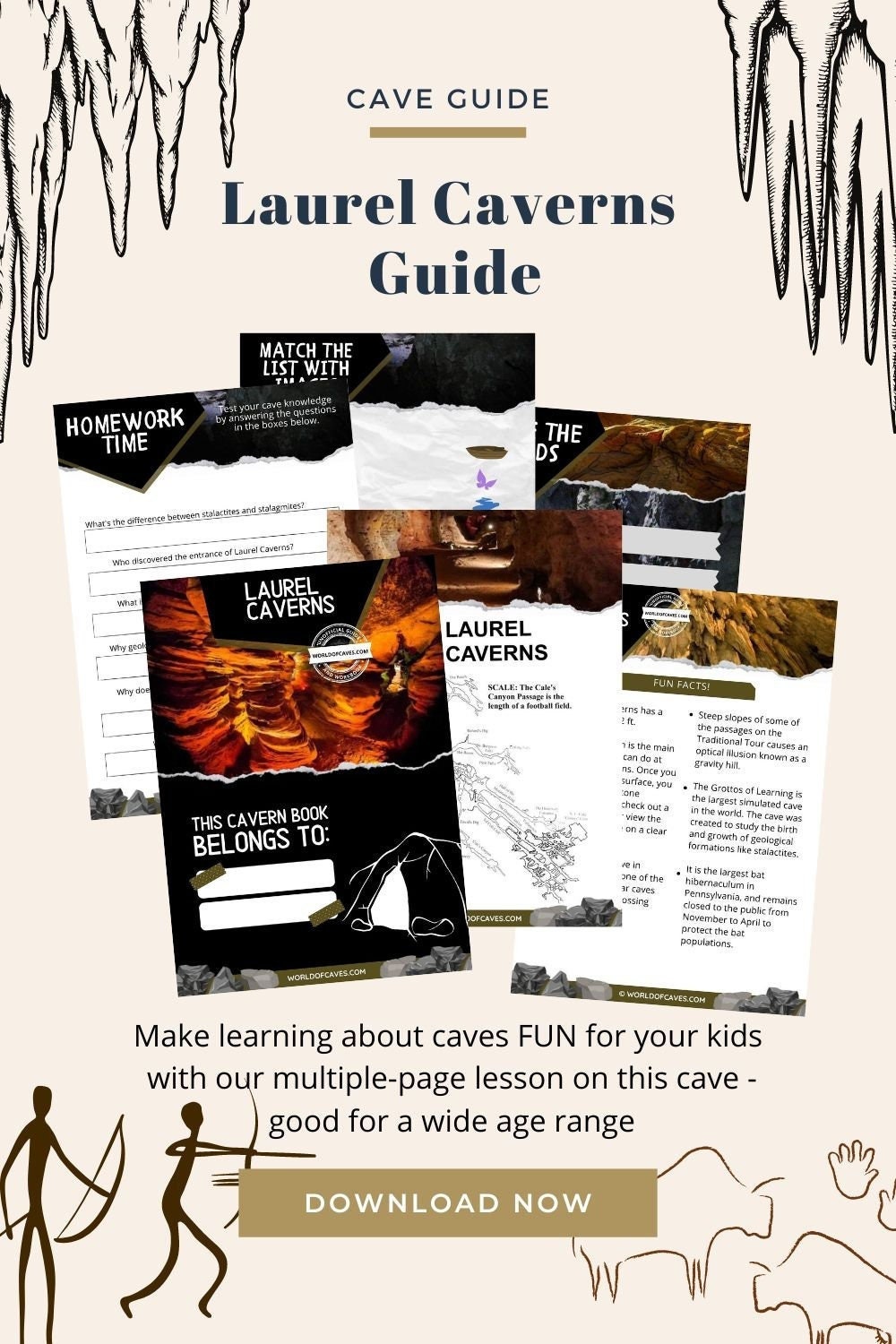 Laurel Caverns Caves Cave Guide Digital Download Printable - Etsy