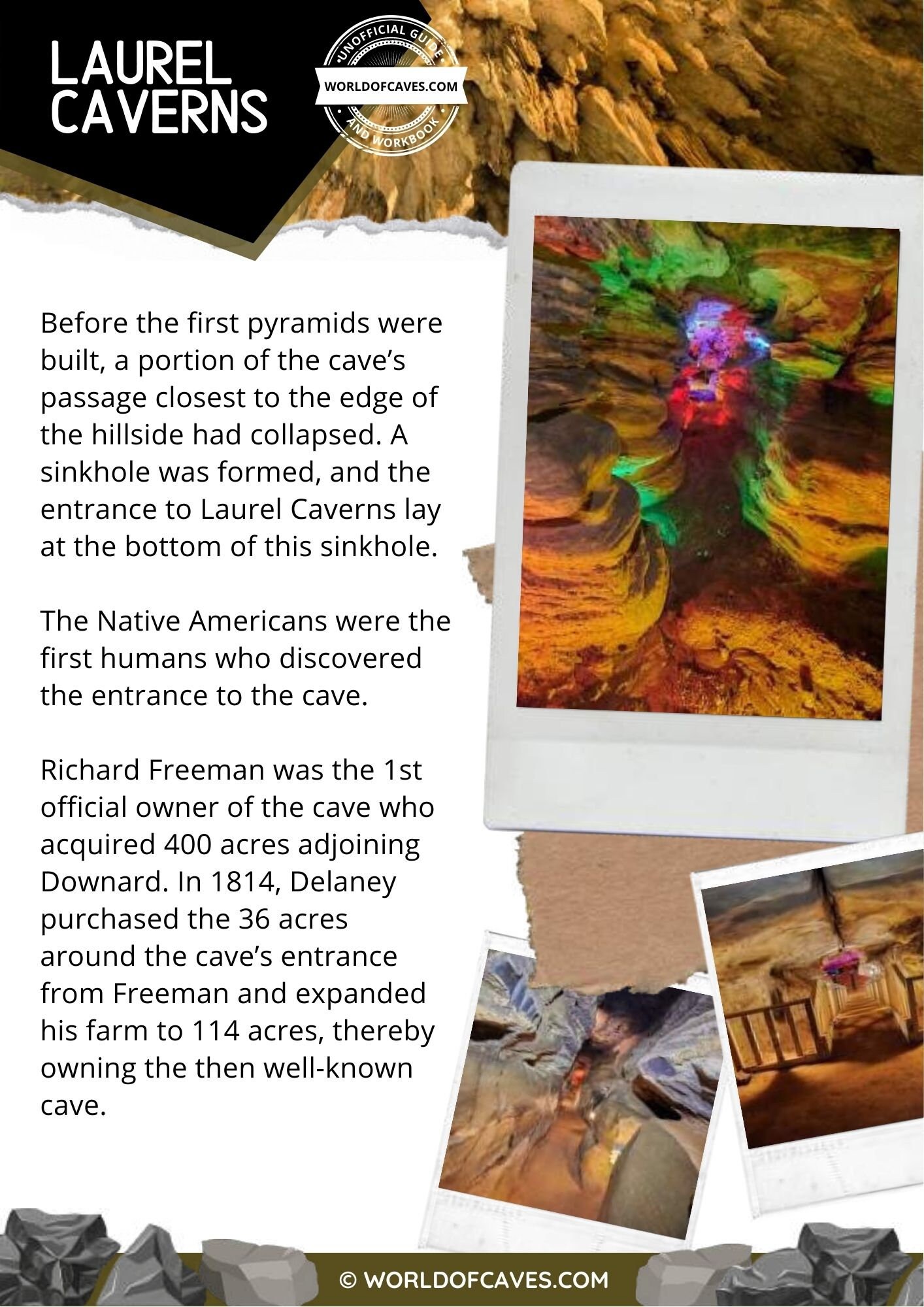 Laurel Caverns Caves Cave Guide Digital Download Printable - Etsy