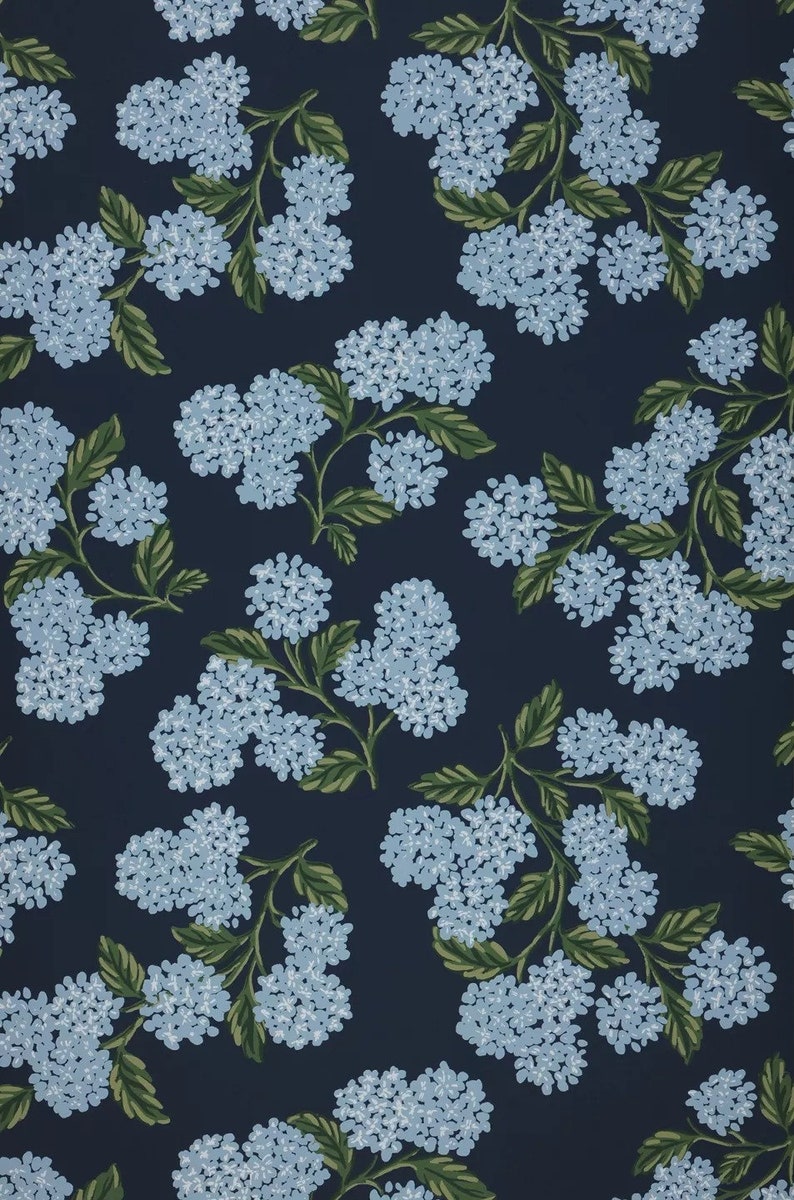 Vintage Wallpaper Hydras Boho Home Decor Sold Per Full Roll Only 20.50 wide x 33ft long 3 Colors to Choose From Blue