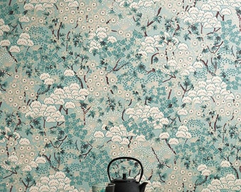 Vintage Wallpaper Pondi Boho Home Decor nur pro Rolle verkauft - 20,50 "breit x 33 ft lang