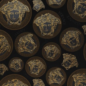 Vintage Medusa Wallpaper: Gold Graphic Ornament, Boho Home Decor