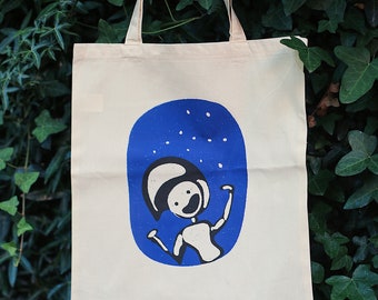 Canvas Tote Bag, Free Falling Design, Urban Shoulder Bag
