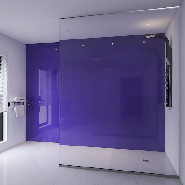 Plaze - Glass Effect Bathroom Shower Splash Wall Panel - Vibrant Collection