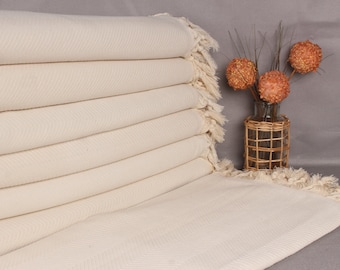 Coperta in cotone naturale da 67x83 pollici, regalo per addio al nubilato, coperta a zig zag, coperte boho, coperta per divano, coperte personalizzate,