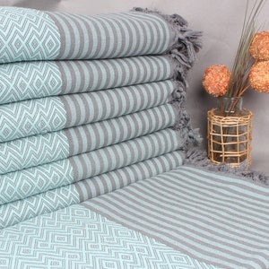 Wedding Gift Blankets, Turkish Bedspread, Mint Blanket, Diamond Blanket, 79x103 Inches Throw Blanket, Turkish Throw, Organic Blanket,
