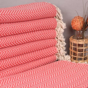 Personalized Beach Towel,  Custom Wedding Gifts, Vermilion Towel, Chevron Towel, 40x71 Inches Monogrammed Towel, Gym Towel,