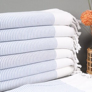Dish Towel Personalized, Guest Hand Towel, Sax Blue Towel, Striped Towel, 18x40 Inches Gift For Her, Fitness Towel, Turkey Towel,